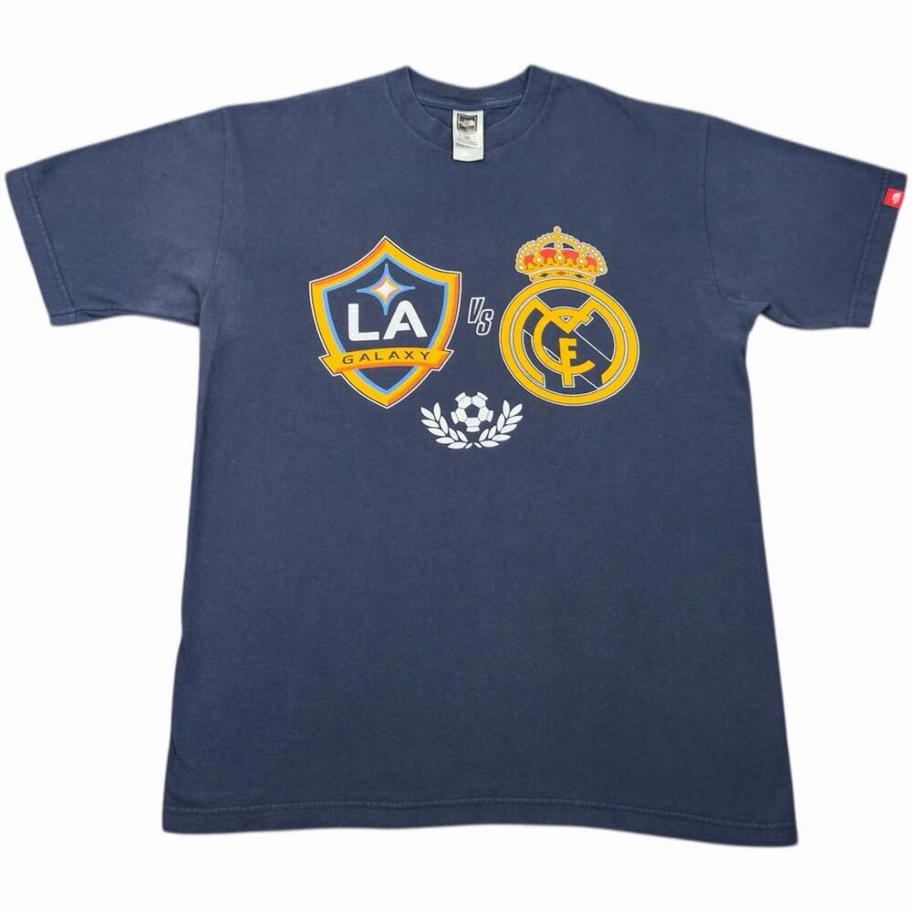 2010 Bootleg Soccer LA Galaxy vs. Real Madrid Beckham vs. Ronaldo T-Shirt Medium